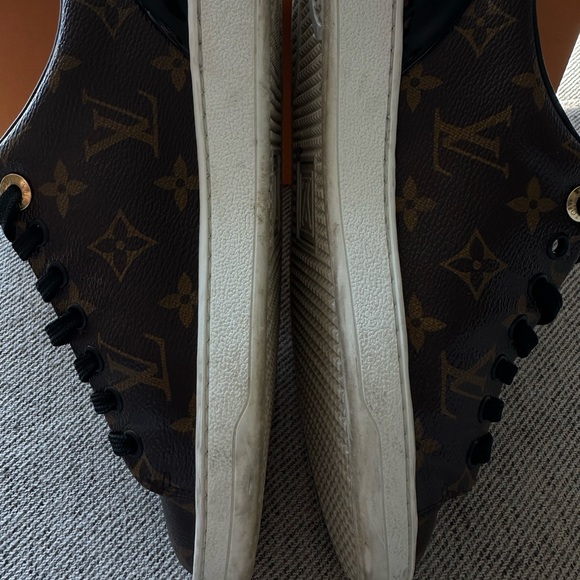 Louis Vuitton Monogram Canvas Patent Leather Front Row Sneakers - Size 38 - Picture 5 of 12